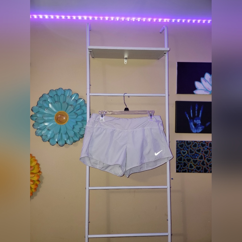 White Nike shorts